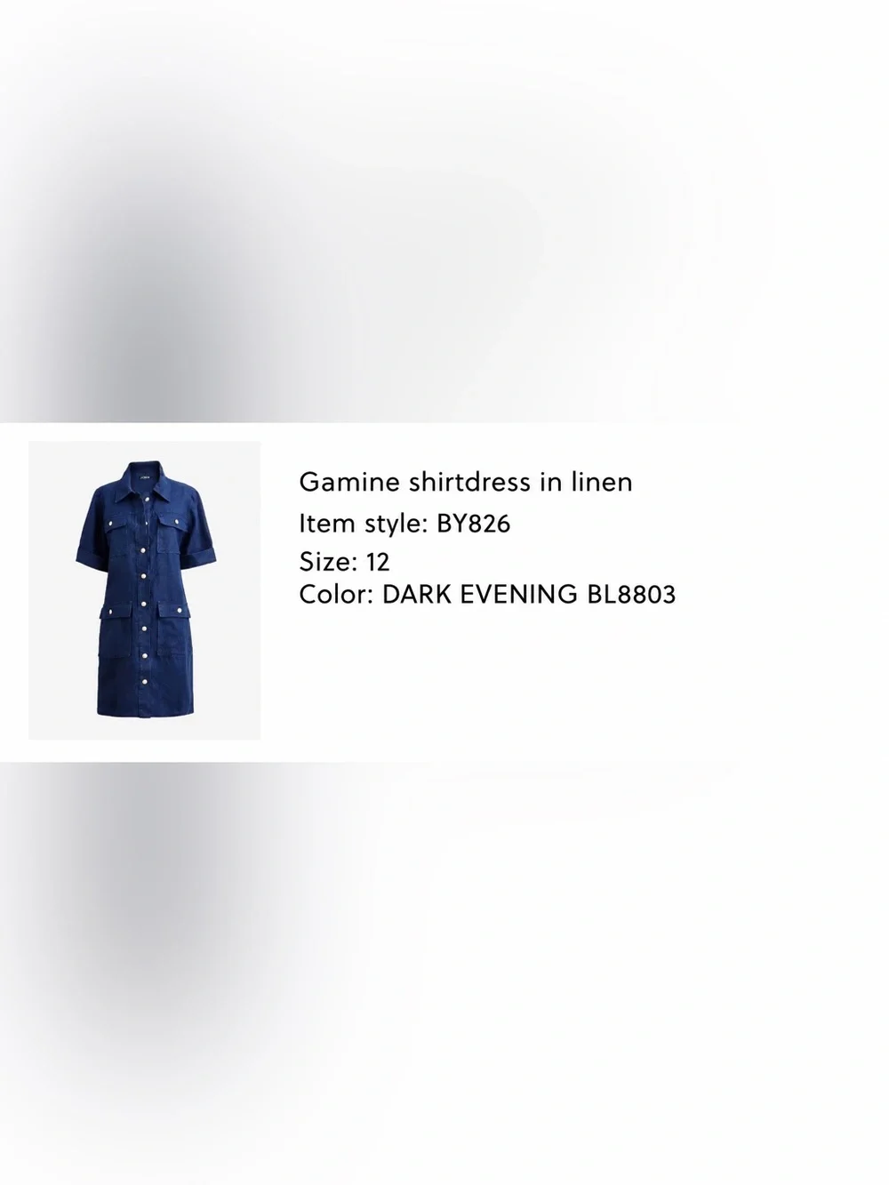 J. Crew Gamine Shirtdress in Linen